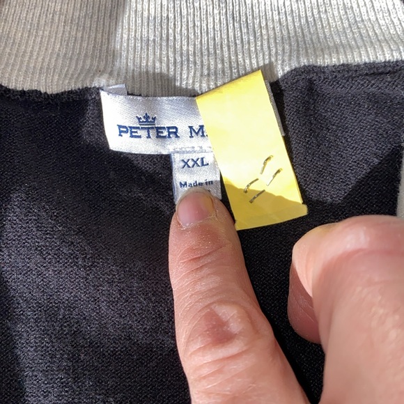 XXL Peter Millar 1/4 Zip Sweater 67% Pima Cotton, 9% Silk, 3% Cashmere 21% Nylon - Picture 6 of 16